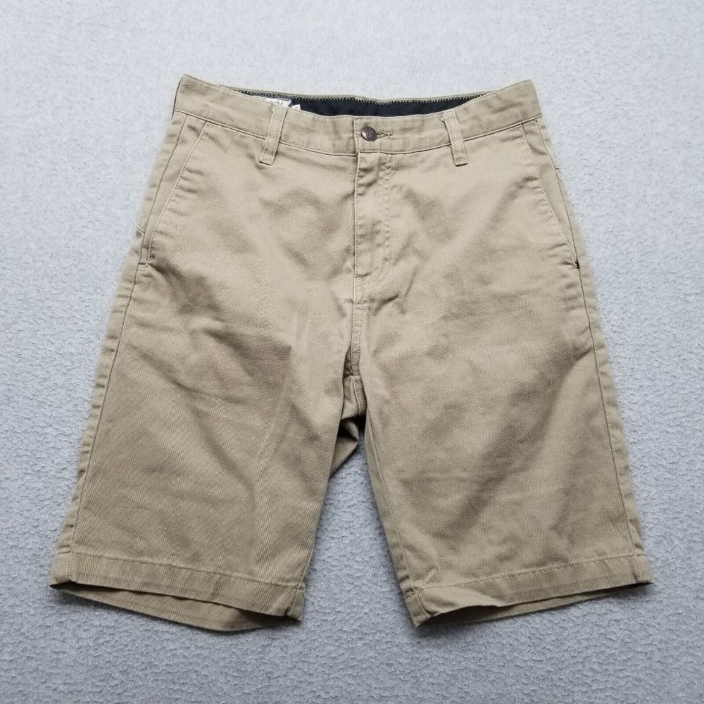 Volcom Shorts Mens 28 Khaki Beige Chino‎ Casual Pockets Outdoor